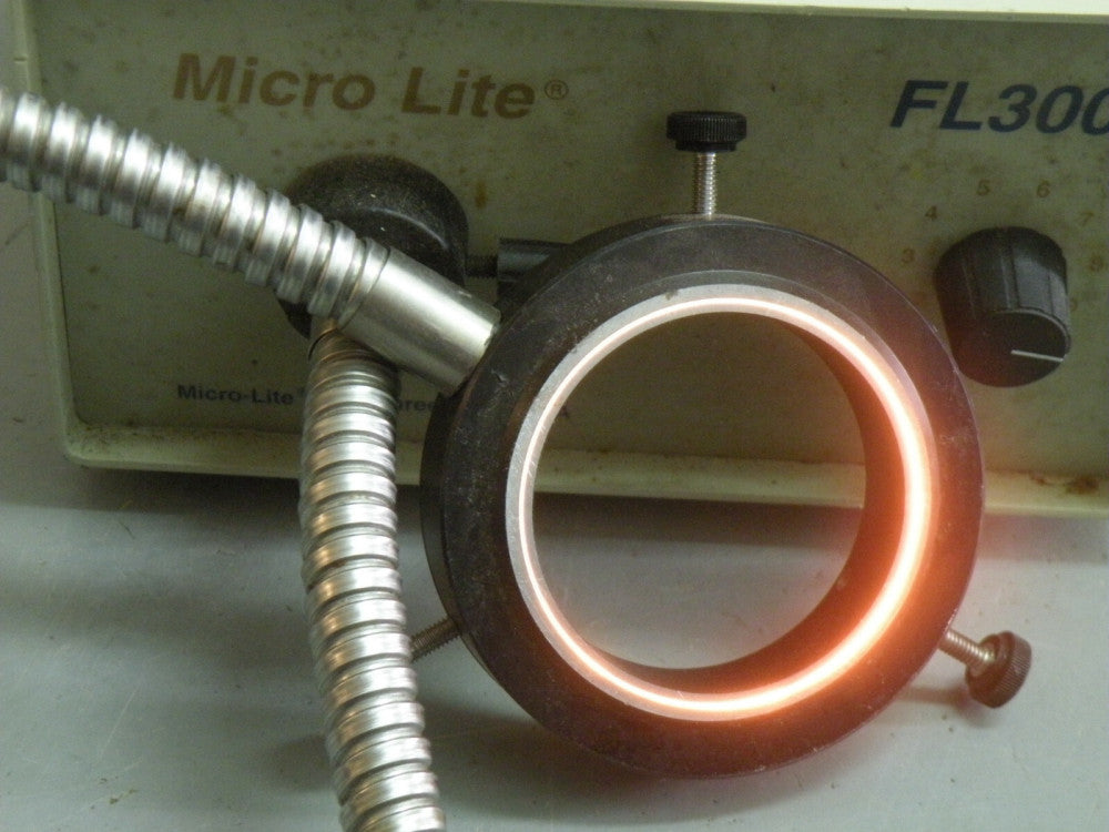 MicroLite 150W Pipe Fiberoptic Microscope Illuminator Ring Light Source FL3000