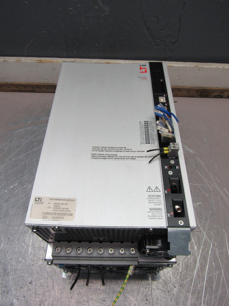 LTI DRIVES SERVO ONE So84.045.0010.0001.2-W 29.5HP 22KW 400VAC 3PH XLNT USED M/O