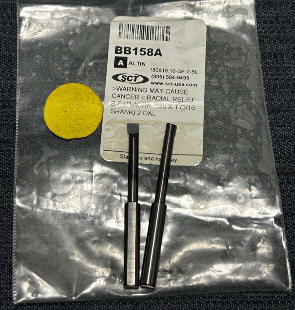 SCT  BORING BAR   .155 X 1 (3/16 SHANK) 2 OAL   BB158A  LOT OF 2