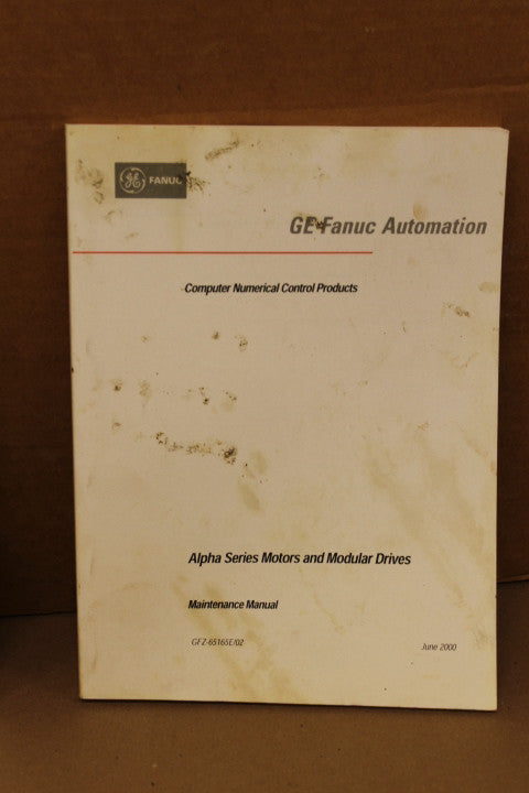 GE FANUC ALPHA SERIES MOTOR AMPLIFIER DESCRIPTIONS MANUAL GFZ-65192EN/02