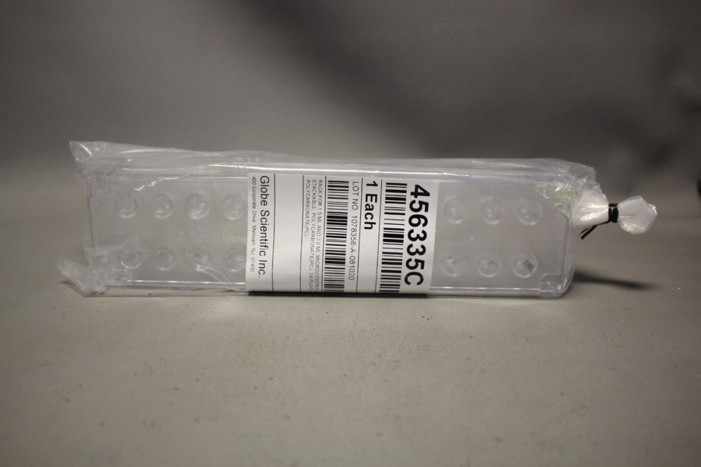 NEW GLOBE SCIENTIFIC Rack For 1.5mL and 2.0mL Microcentrifuge Tubes 456335C