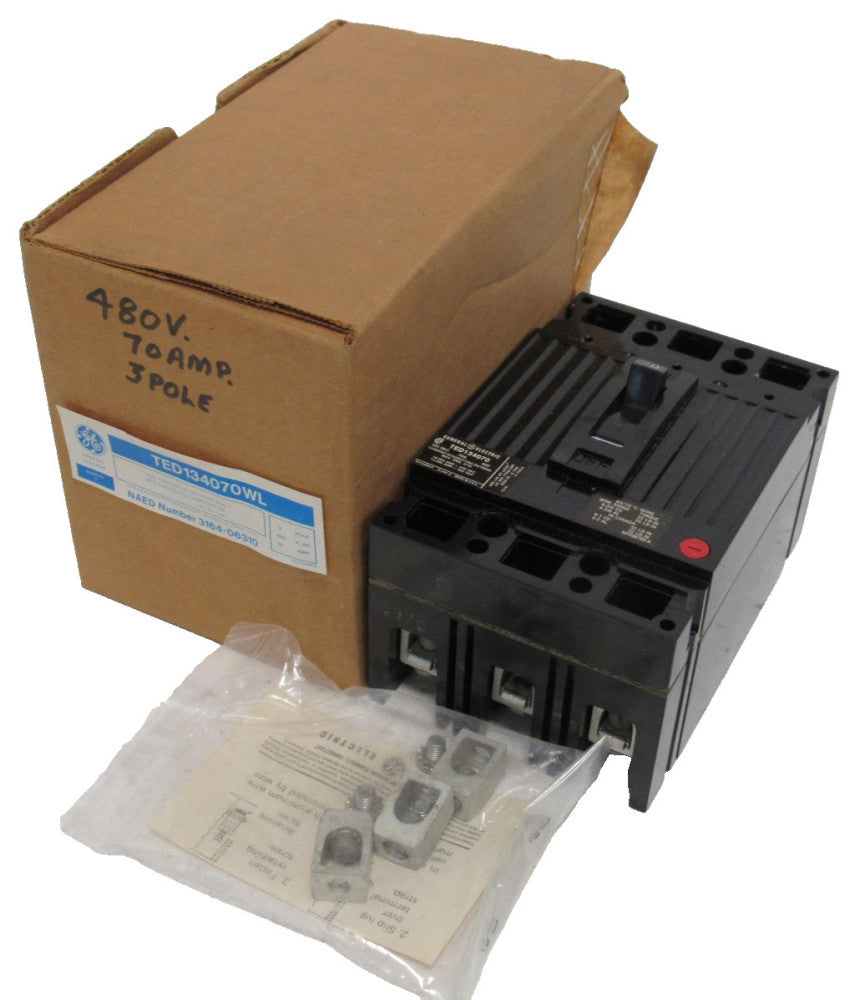 NEW GENERAL ELECTRIC TED134070WL CIRCUIT BREAKER 70A