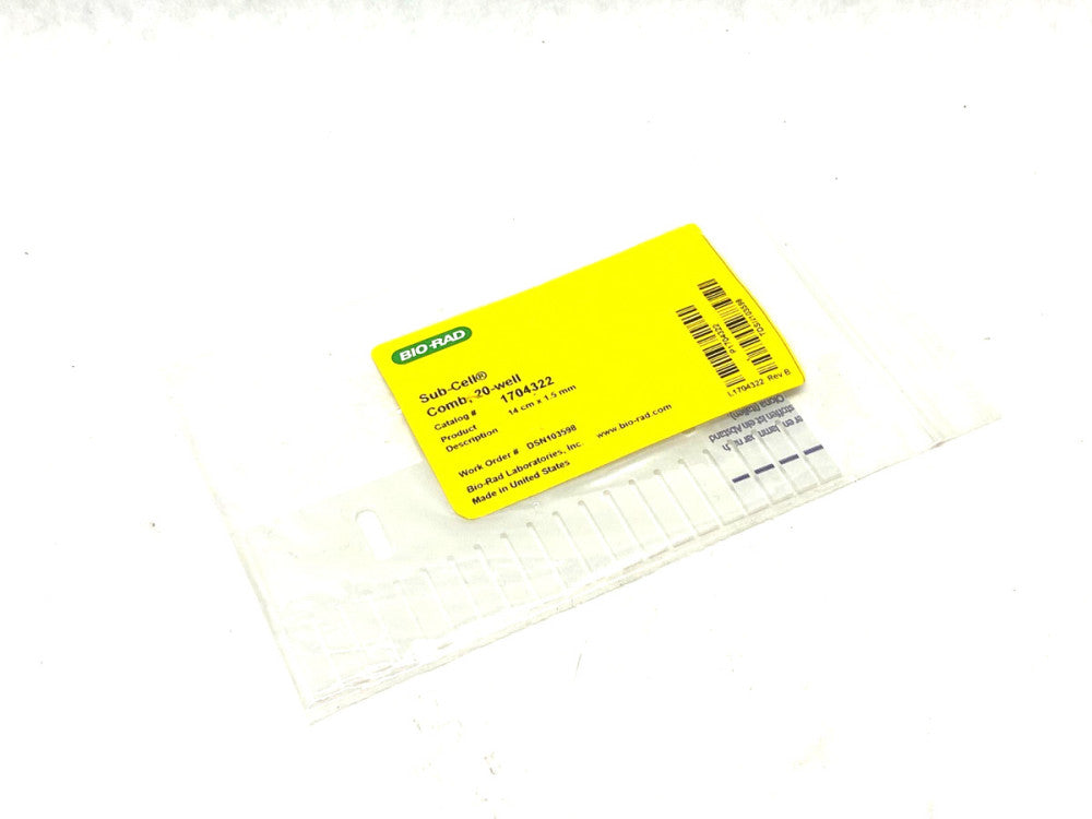 Bio Rad 1704322 Adjustable Height Comb 20-Well 1.5mm for Sub-Cell/Mini Sub-Cell