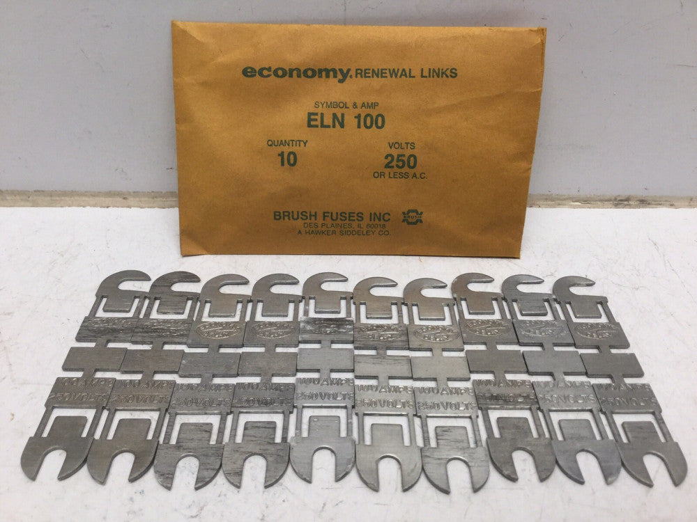 Economy ELN 100 RENEWAL LINK, Fuse, 100 AMP 250V (LOT of 10)