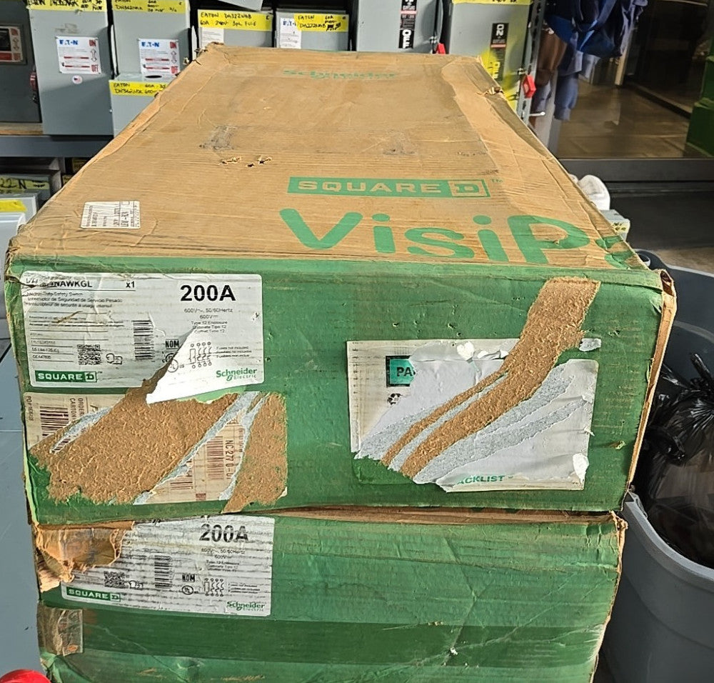 1- NEW OLD STOCK Square D VH364NAWKGL   200 A  Fusible Safety Switch
