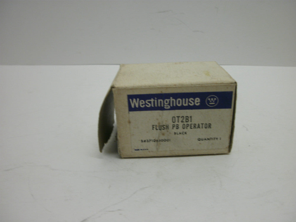 WESTINGHOUSE OT2B1 FLUSH PUSHBUTTON OPERATOR BLACK NEW IN BOX