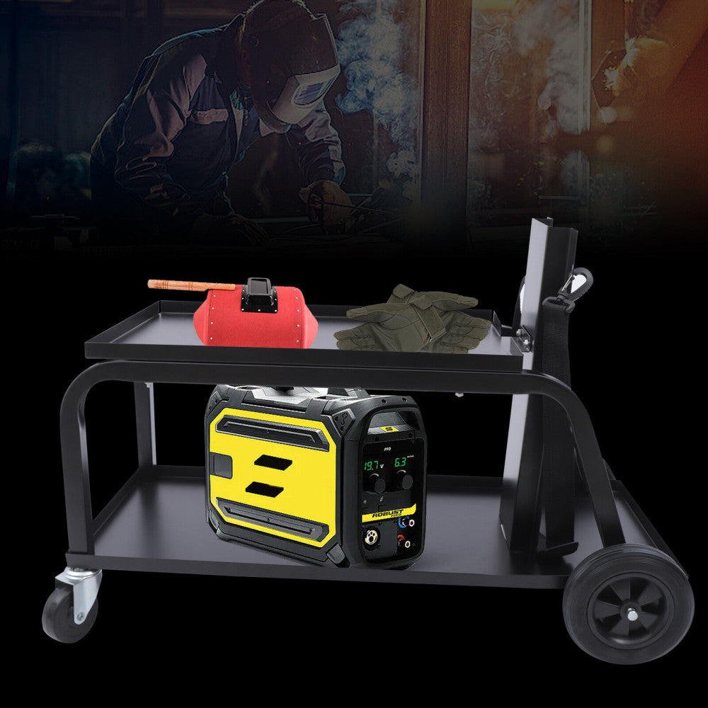 50kg/ 110lbs Welding Cart Storage 2 Tiers for TIG MIG Welder Plasma Cutter USA