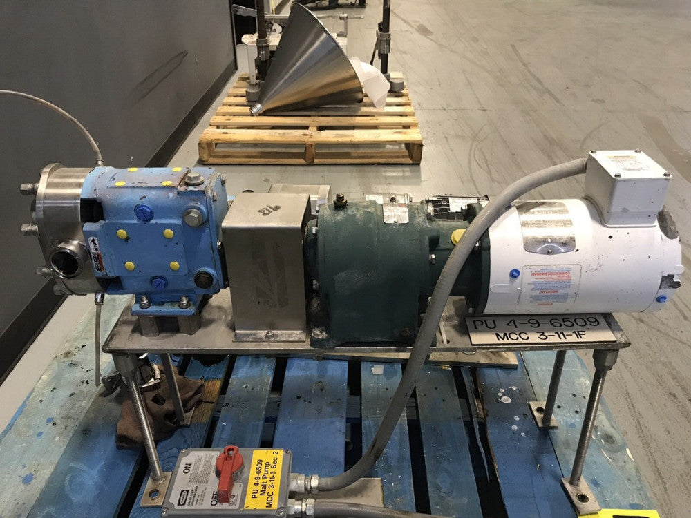 WAUKESHA 018/U2 POSITIVE DISPLACEMENT ROTARY PUMP 1HP, 3PH, 60Hz, 230/460V, 