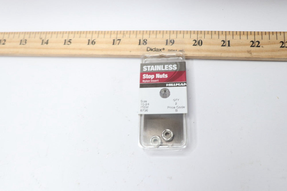 (2-Pk) Hillman Stainless Steel Stop Nut #10-24 8736