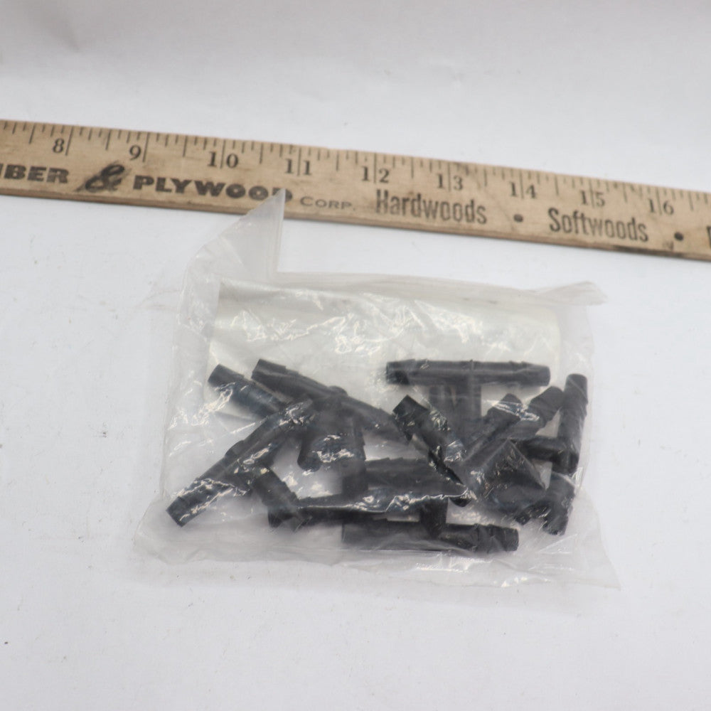 (10-Pk) GQF Tee for Tubing Plastic Black 1/4" 4068