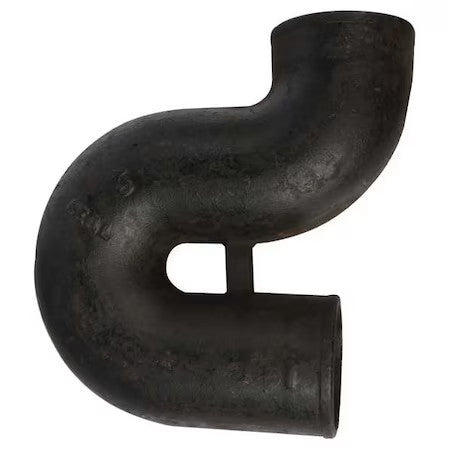ZORO SELECT 222514 P-Trap No-Hub P-Trap, 6" Pipe, Female Socket, Cast Iron, 0