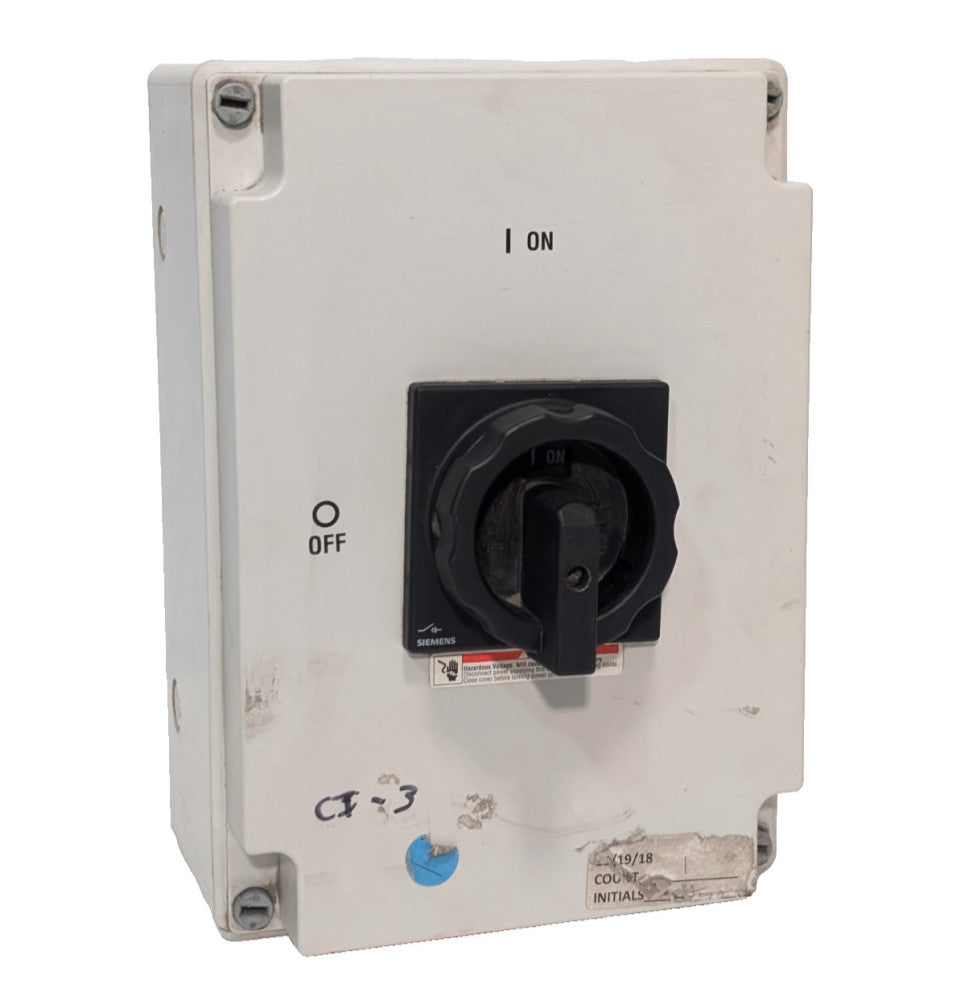 Siemens 3LD2866-0TB51-0US2 Power On/Off Switch Disconnector, Made in Germany