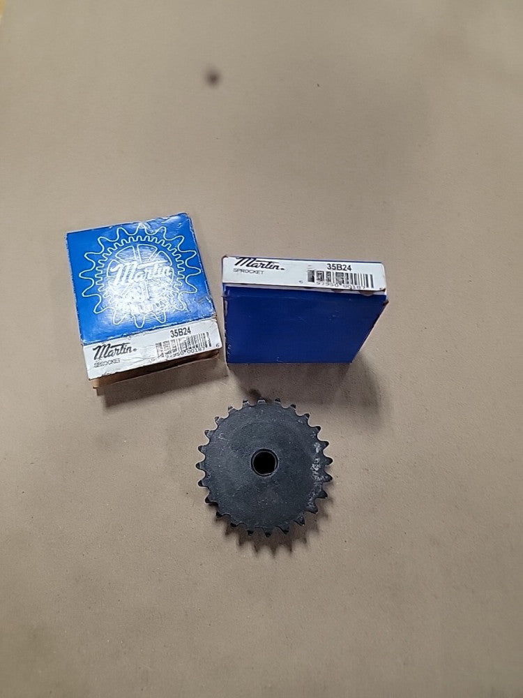 Martin Sprocket 35B24 #35, 24Teeth 1/2" Blank Bore Lot Of 2