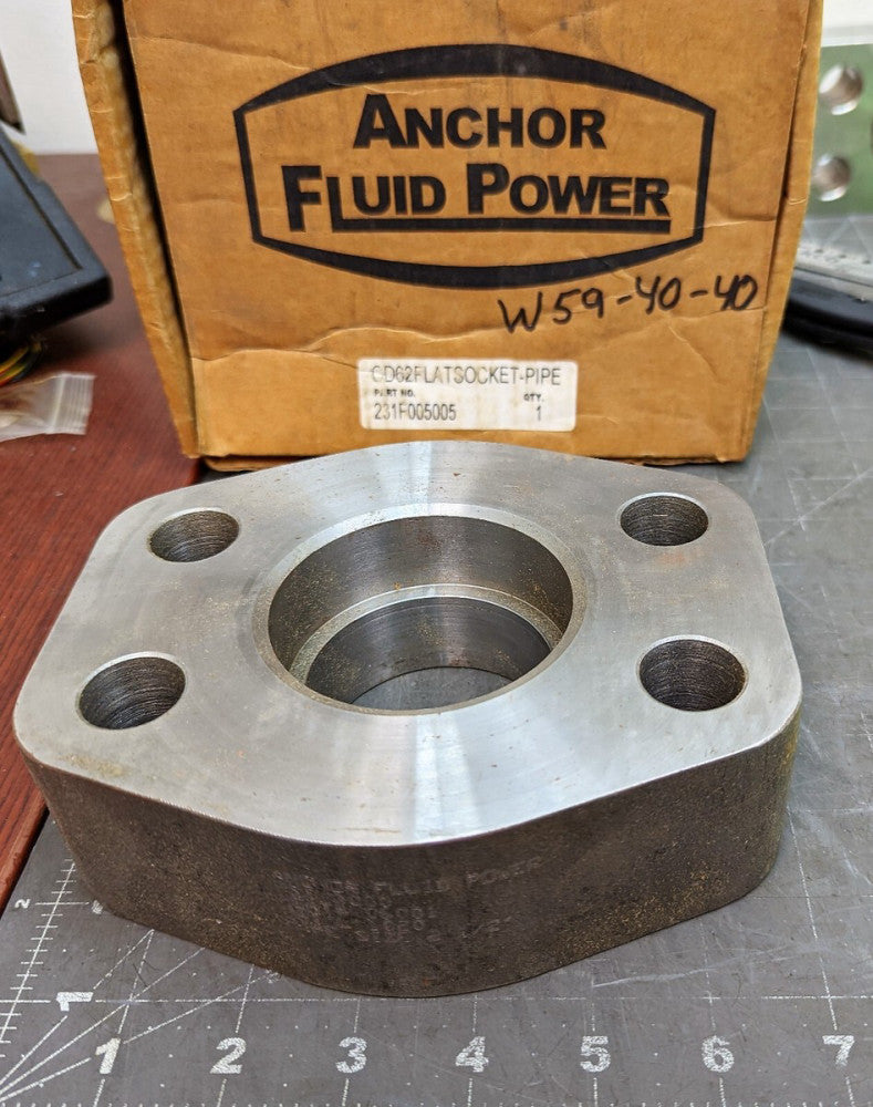 W59-40-40 2 ½” ANCHOR  SOCKET WELD PIPE O RING 4 BOLT FLANGE 3000 PSI [B6S4]C#1 