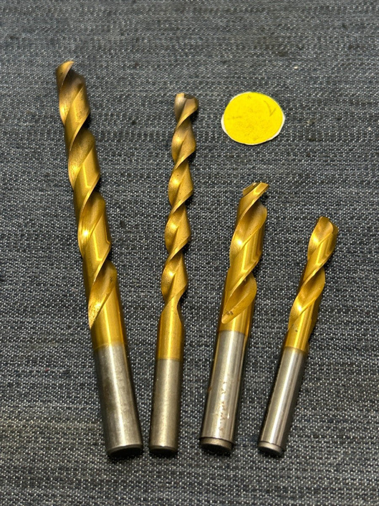 ASSORTED BRANDS & SIZES  2 FLUTE DRILL BIT    LOT OF 4