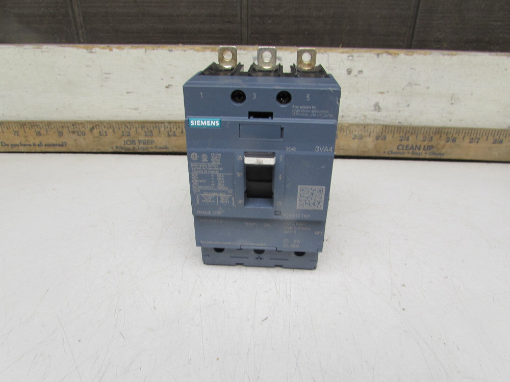 SIEMENS 3VA4130-4ED34-0AA0   ,CIRCUIT BREAKER,  3P/30A /480V/25kA   MAKE OFFER!