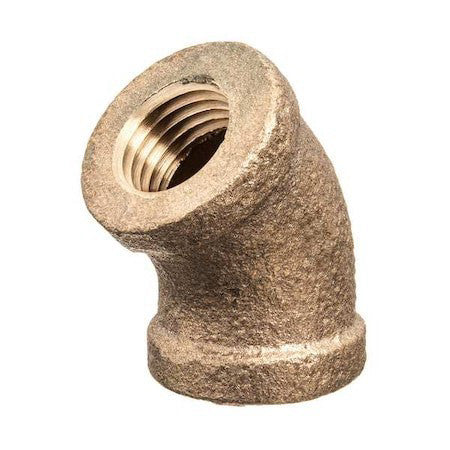Zoro Select Zusa-Pf-10424 45 Elbow, Brass, 1/2 In,Fnpt,Class 125