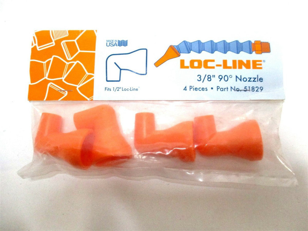 Loc-Line (51829) 1/2" Hose Inside Dia Acetal Copolymer 90 Degree Nozzle - 4 QTY