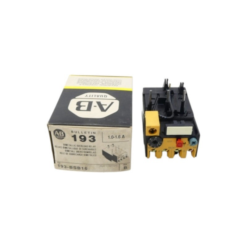 ALLEN BRADLEY 193-BSB16 SER. B 1.1.6A (BK/YL) NSMP