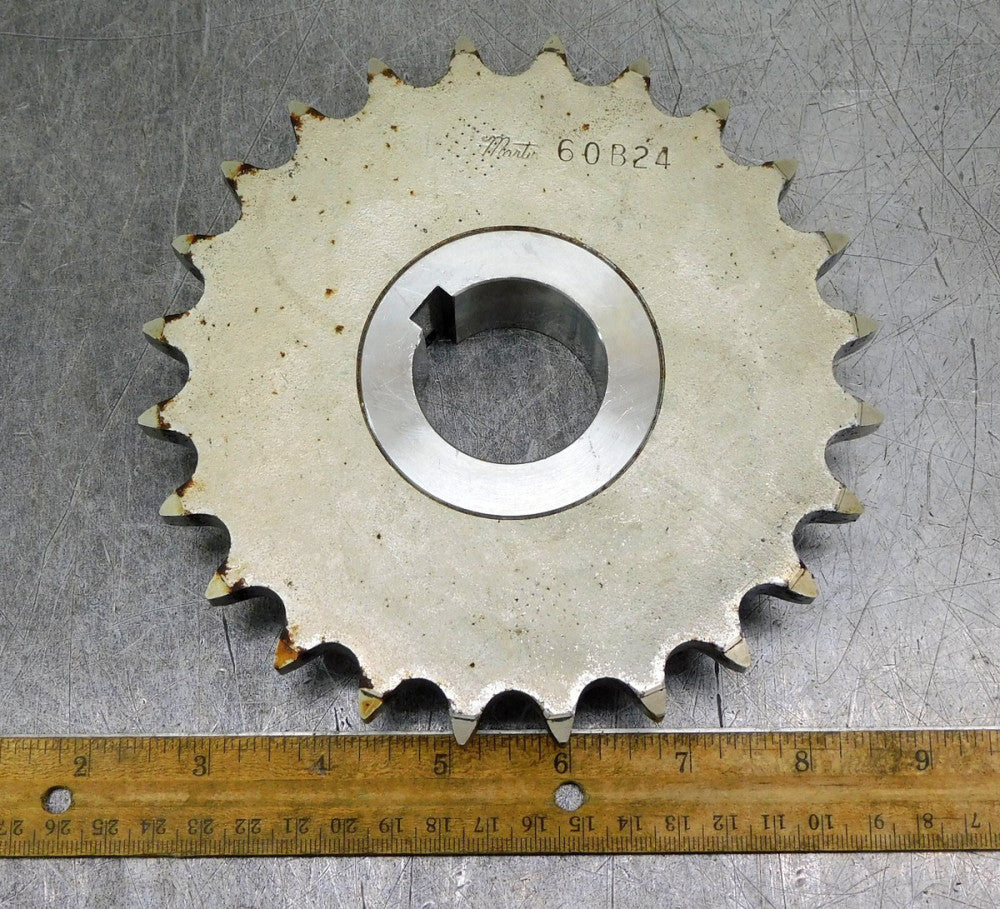 Martin 60B24 Roller Chain Sprocket #60 24 Teeth 1-5/8" Bore Keyed