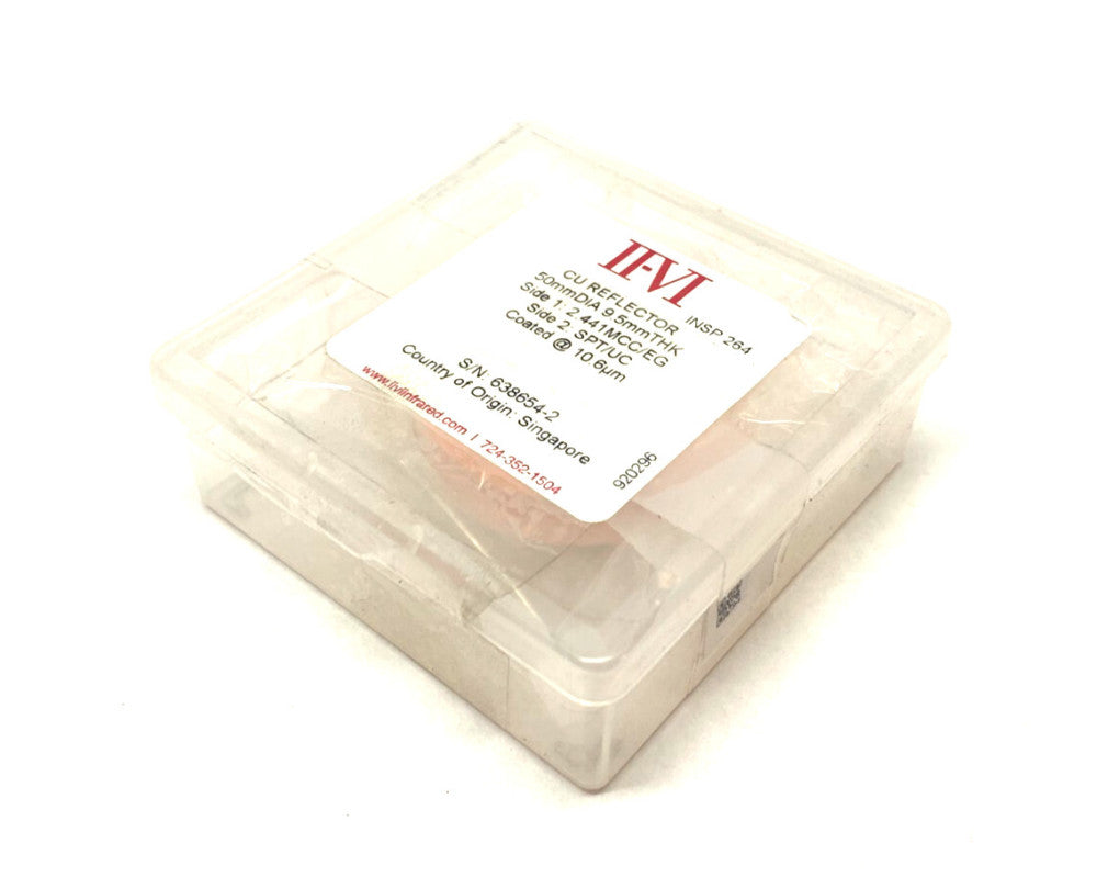 II-VI Infrared 920296 CU Reflector 50mm Dia. 9.5mm Thick 2.441MCC/EG, SPT/UC