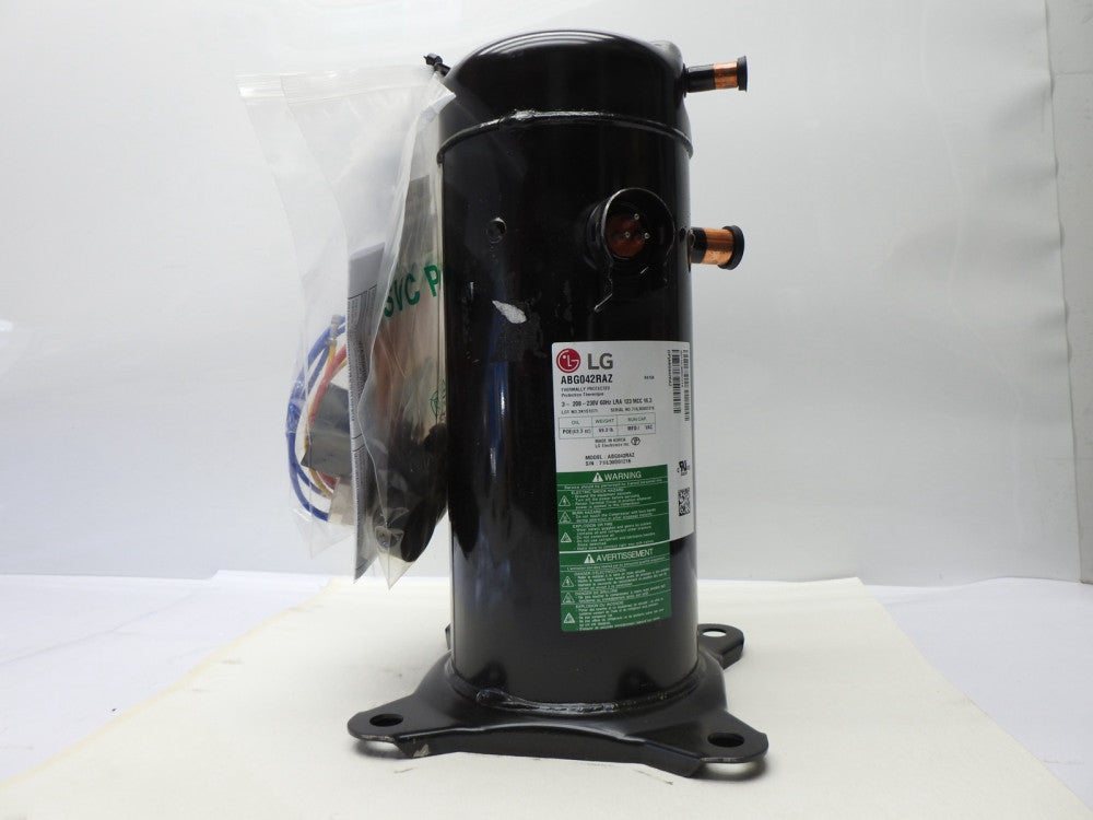GENUINE LG ABG042RAZ Scroll Compressor R410A 208-230V 60Hz LRA 123 MCC 16.3