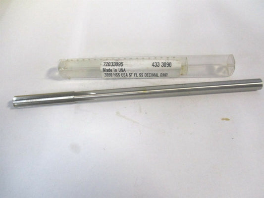 (433-0.3090) 0.309" Straight Shank Straight Flute HSS 6-Flute Chucking Reamer 