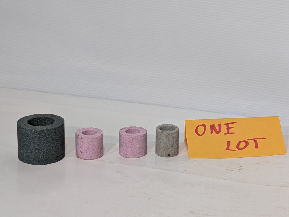 Lot of 4 Drum Grinding Wheels, Varying Sizes and Manufacturers, As Pictured