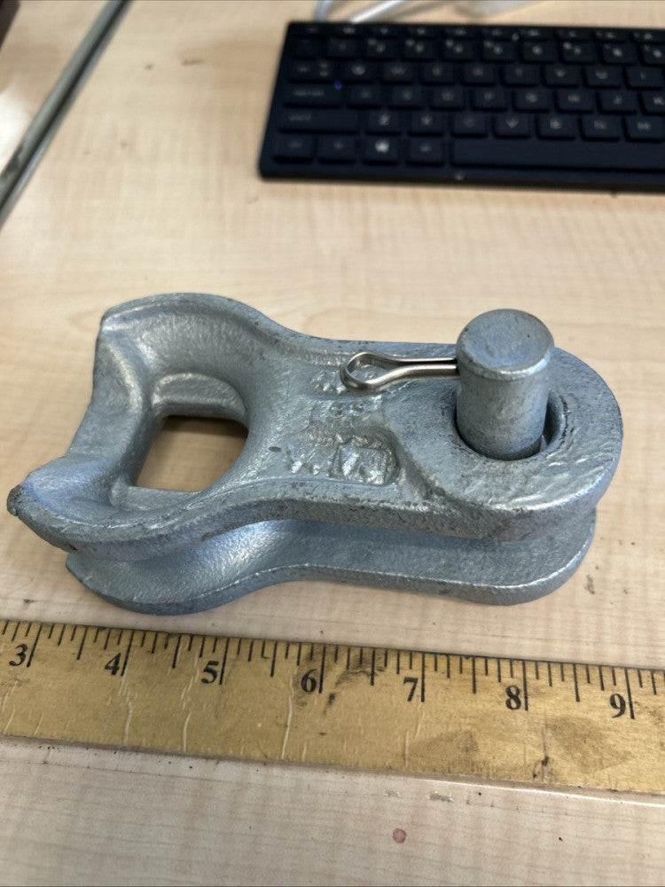 Maclean 0.88"DIA 4-3/8" Cable Groove Iron Steel Thimble Clevis CT-88-H
