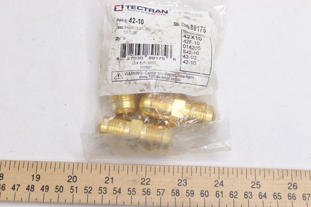 (5-Pk) Tectran SAE 45 Degree Flared Fitting 5/8" 42-10