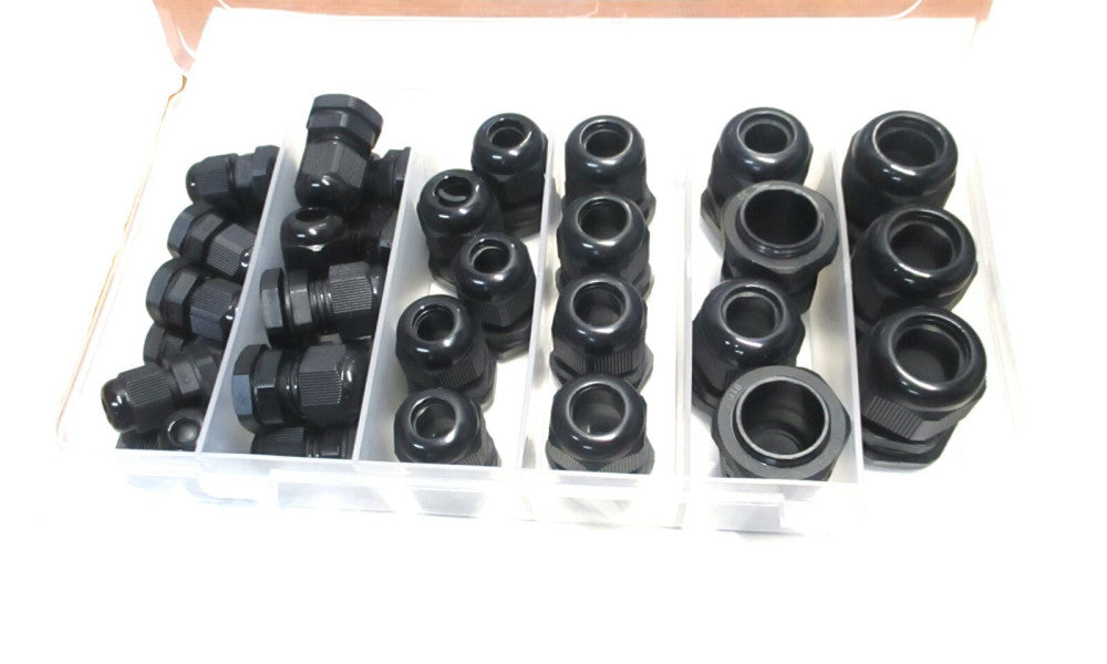 LOKMAN 34 Piece Plastic Waterproof Adjustable 3mm-16mm Cable Connectors w/ Case