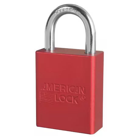 American Lock A1105kas12red Lockout Padlock, Ka, Red, 1-7/8"H, Pk12