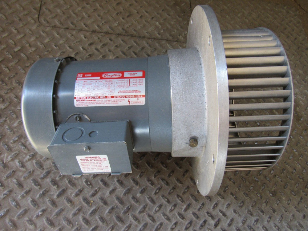 DAYTON 3N472 ELECTRIC MOTOR 3/4HP 208-220/440 3450/2850RPM WITH BLOWER HEAD NEW