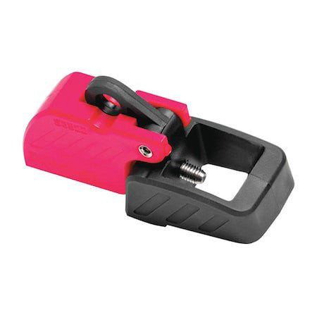 Master Lock S3822 Circuit Breaker Lockout, Clamp-On W/Screw, Color: Black, Red