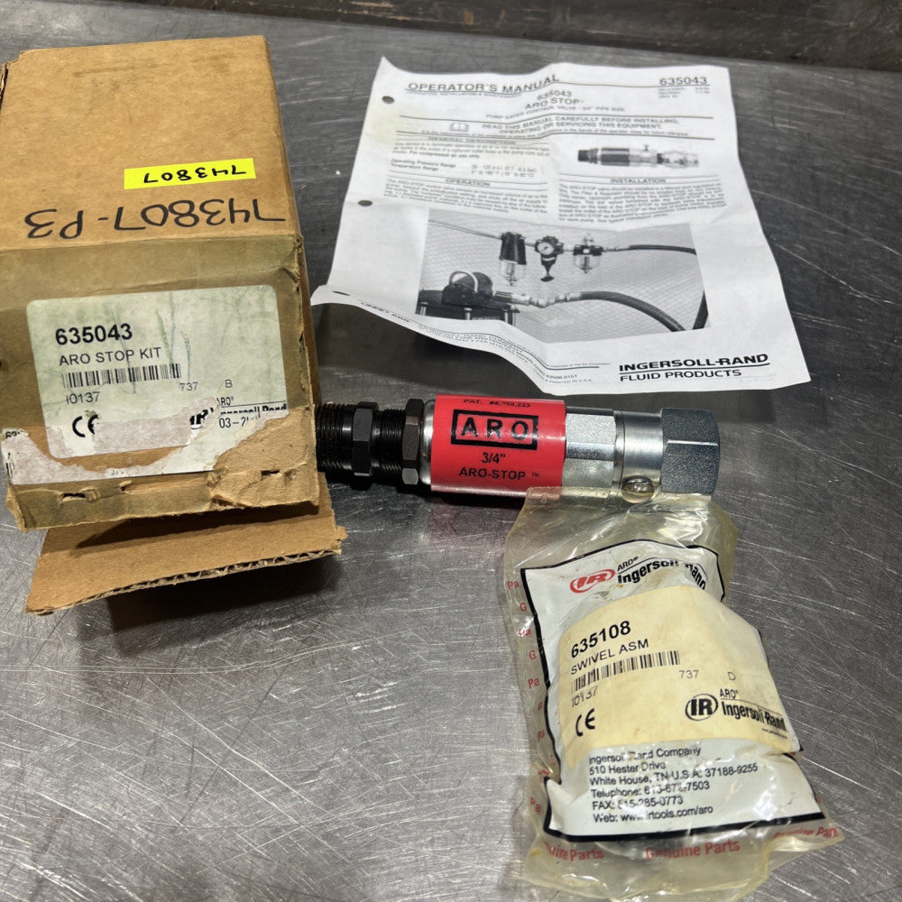 Ingersoll Rand 635043 ARO Stop Kit - New- Old Stock - Surplus