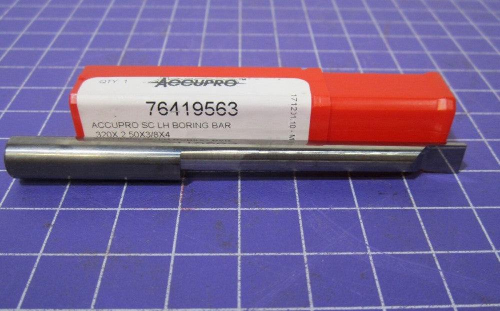 Accupro LH Boring Bar 0.3200" Min Bore x 2-1/2" Max Bore Submicron Solid Carbide