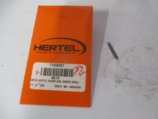 (71206957) #78 x 7/8" OAL 118° High Speed Steel RH Jobber Drill - Pack of 7