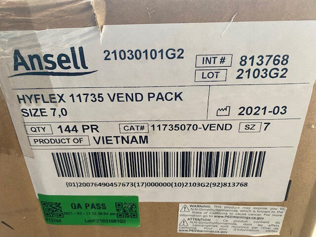 (Case of 144 Pair) Ansell 11-735 - Size 7 - Cut Resistant Coated Gloves