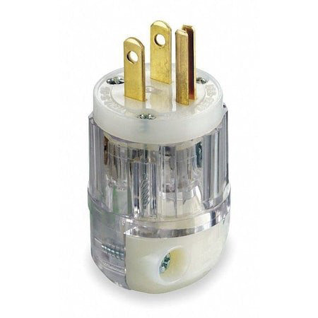 Leviton 8215-Ct Straight Blade Plug, 5-15P, 15 A, 125V Ac, 2 Pole, Screw