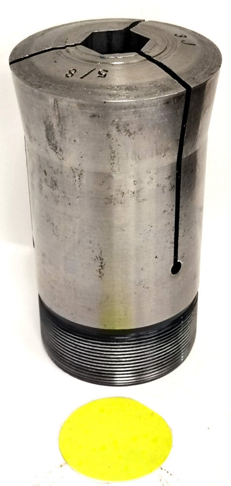 HARDINGE 3J 5/8" HEX  COLLET W/NO INSIDE THREAD 4" OAL STEEL MATERIAL