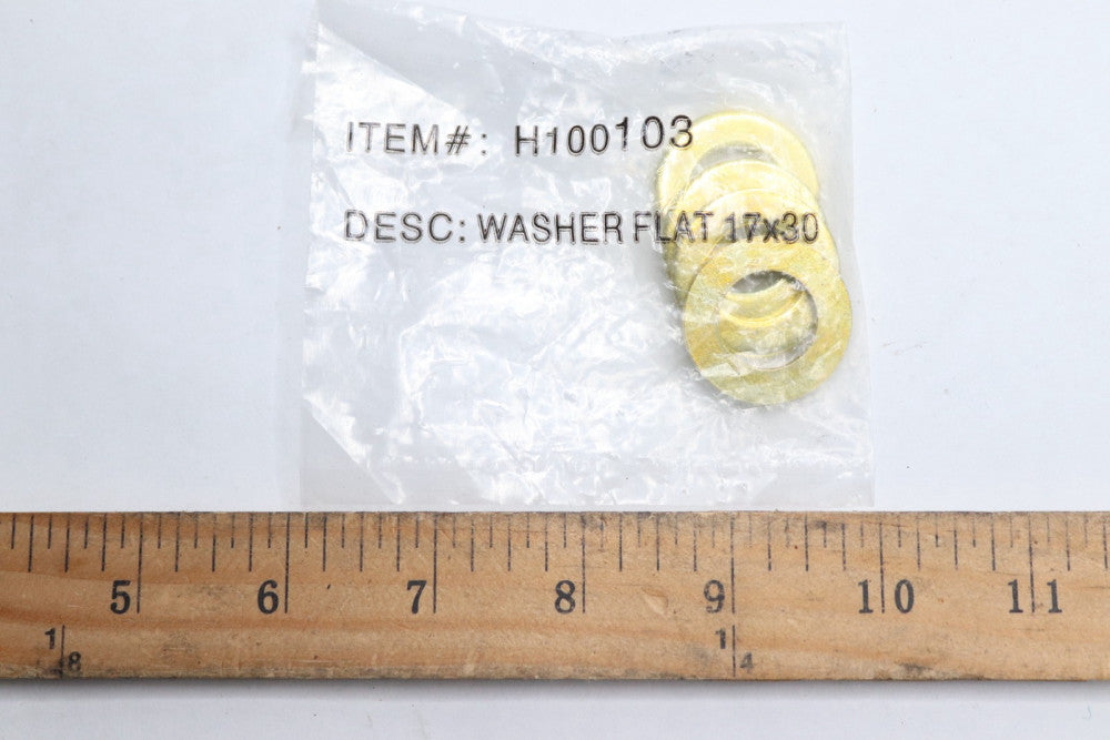 (4-Pk) Flat Washer Yellow Zinc 17 x 30 H100103