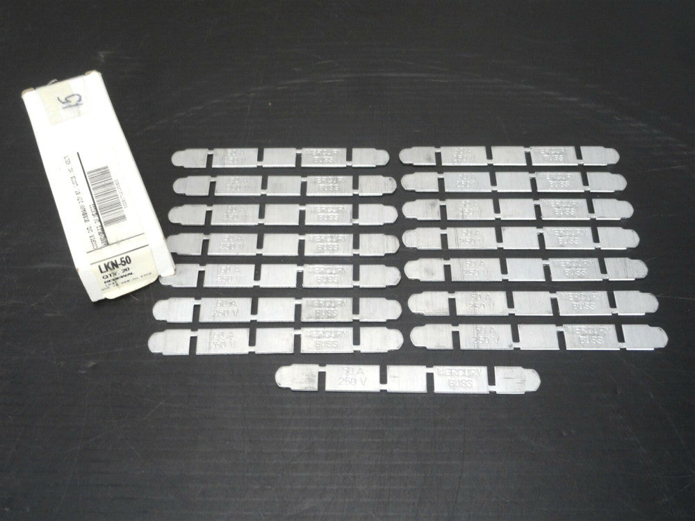 (Lot of 15) Cooper Bussman LKN-50 Renewal Links 50A, 250 Volts (NEW in BOX)