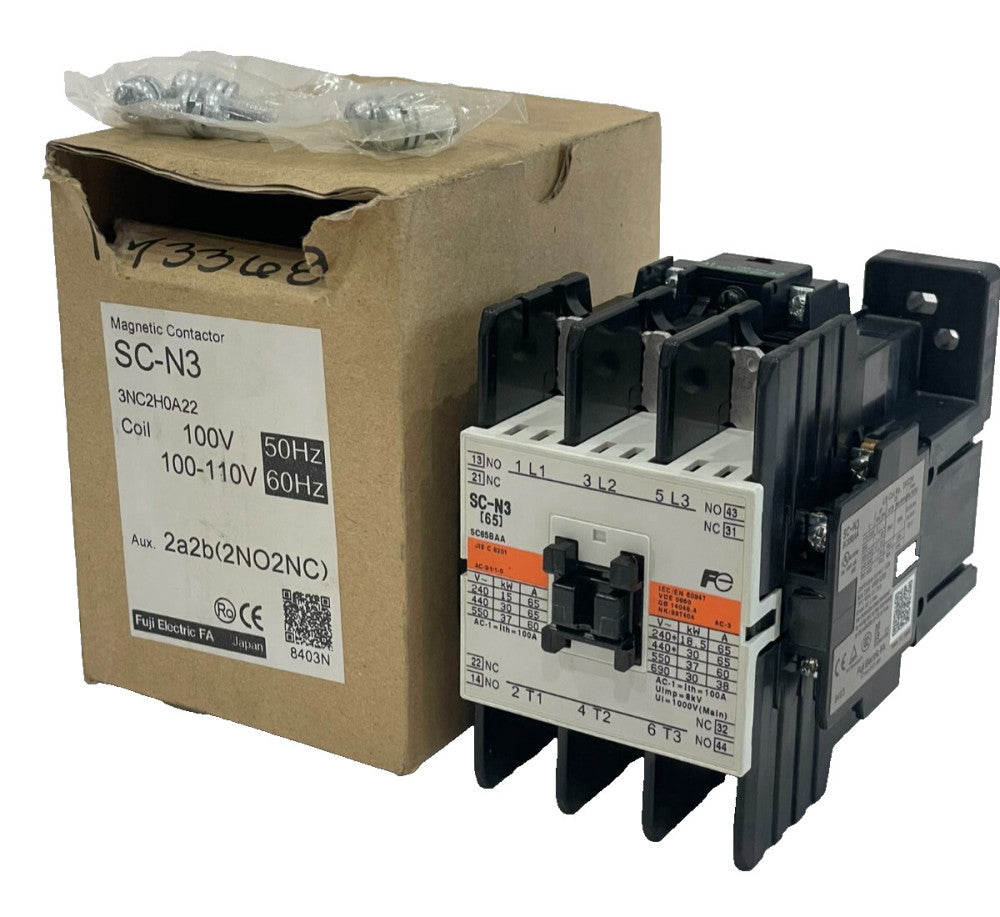 NEW FUJI ELECTRIC SC-N3 MAGNETIC CONTACTOR COIL 100V 50/60HZ SCN3