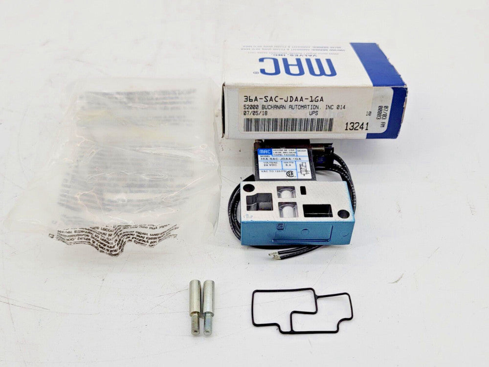 New Mac Valves 36A-SAC-JDAA-1GA Solenoid Valve 24VDC 5.4W Vac-120PSI