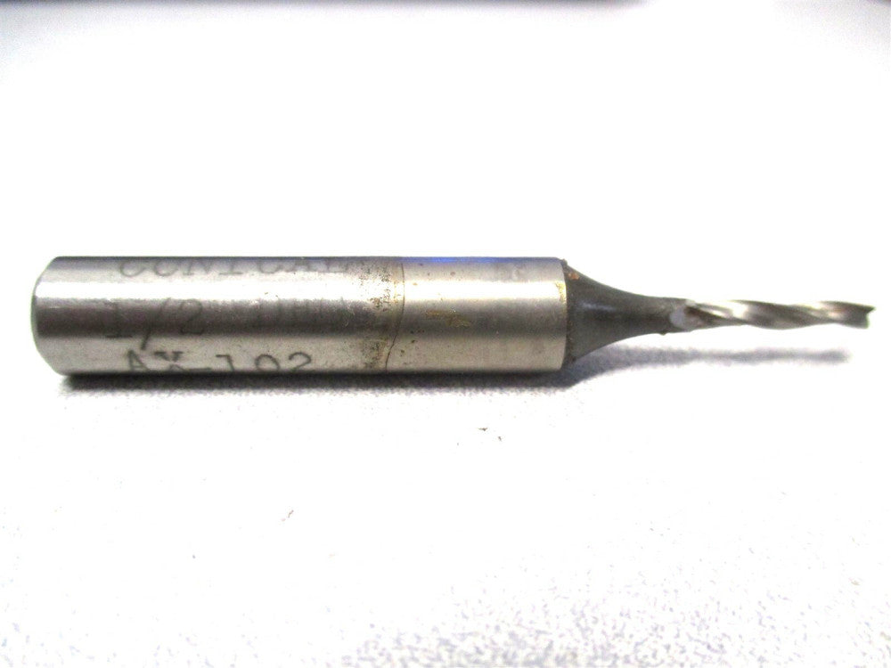 Conical (AX-102) .102 x 3/8 x 1/2 x 2-5/8 5° Angle 3F RH HSS Tapered End Mill