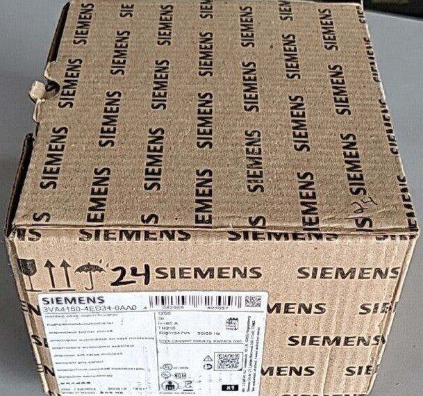 1) Siemens 3VA4160-4ED34-0AA0 Circuit Breaker 3P 60A14 KAIC @600Y/347V