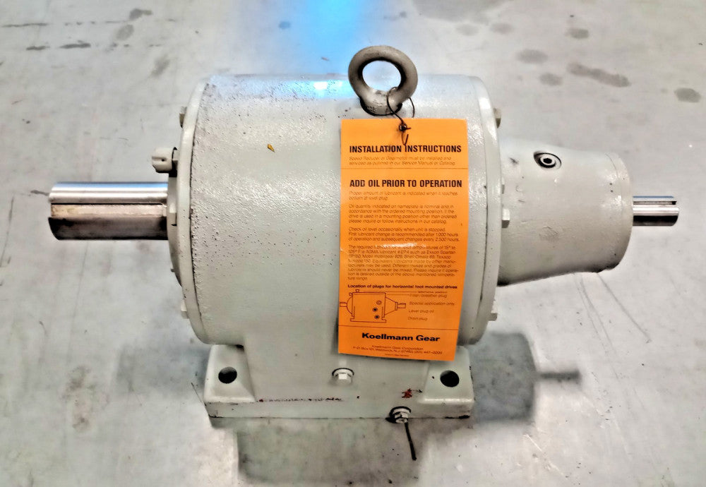 Koellmann 2 1007 001 900A x 56.5 Used Gear Box Reducer 1.125  x 2.25 inch output