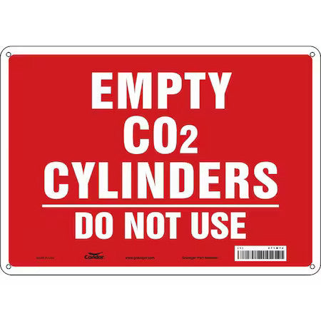 Condor 471M74 Safety Sign, 10 In Height, 14 In Width, Aluminum, Horizontal