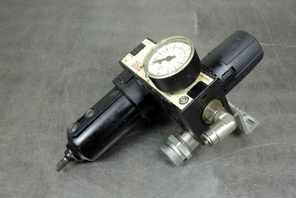 SCA Schucker 0710.0144 Regulator & 0504.0094  with Pressure Gauge 1/2" npt