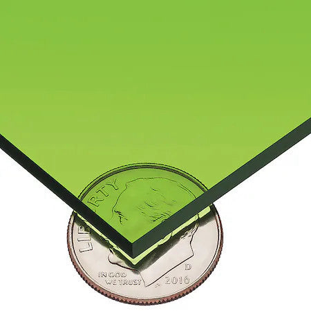 Zoro Select Ps-Cact-101 Green Cast Acrylic Sheet Stock 12" L X 12" W X 1/8"
